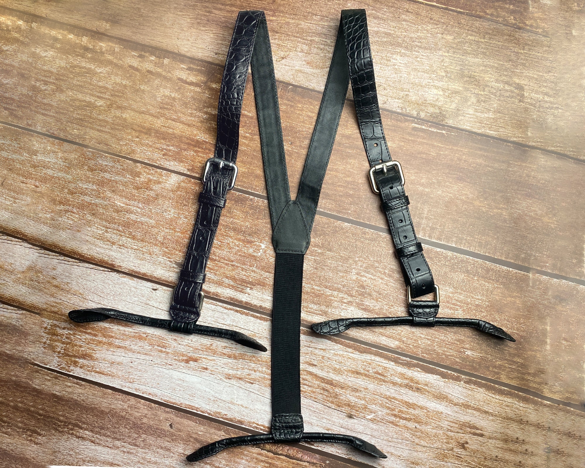 Leather Suspenders - Etsy