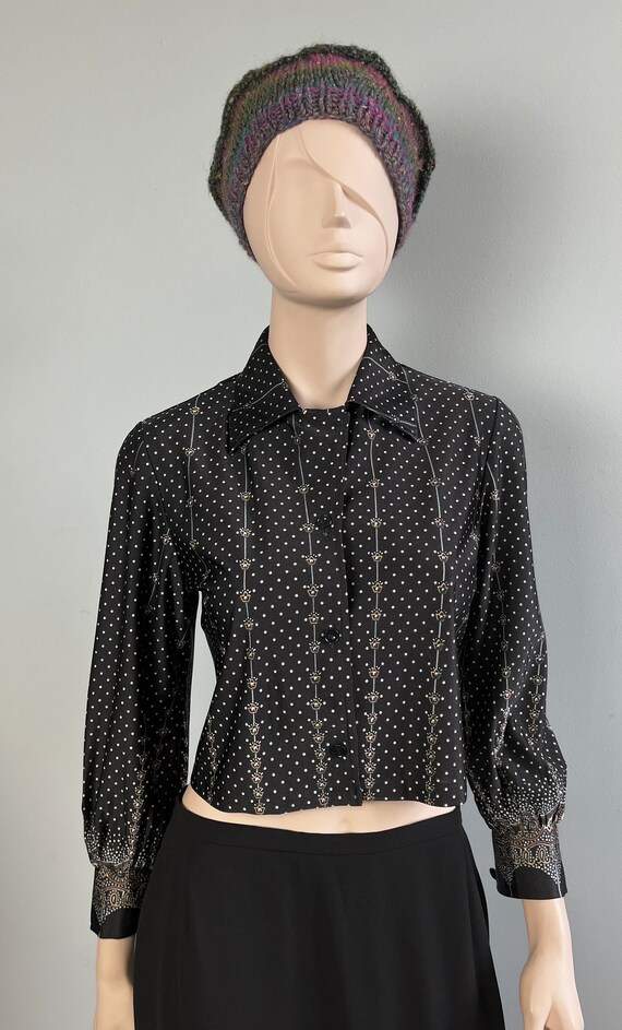 Vintage cropped jacket. Cropped shirt / blouse. R… - image 4