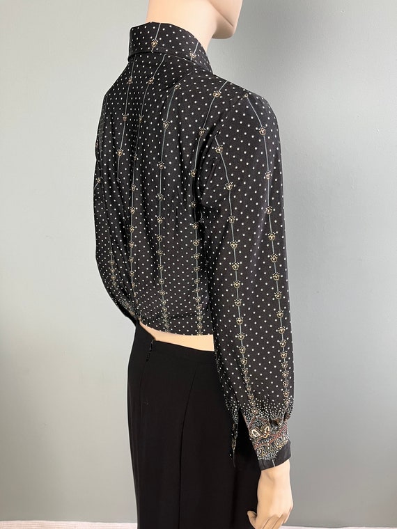 Vintage cropped jacket. Cropped shirt / blouse. R… - image 7