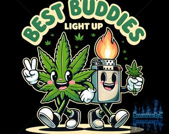 Buddies Marihuana PNG-bestand, sublimatie en DTF