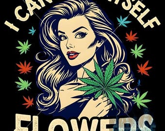 Je peux m'acheter des fleurs (PNG), illustration de fleur de marijuana (téléchargement numérique)