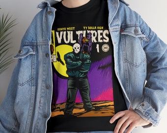 vultures 1 kanye west ty dolla sign album vintage comic artwork t shirt ,hip hop,rappers, Unisex Heavy Cotton Tee Express Delivery available