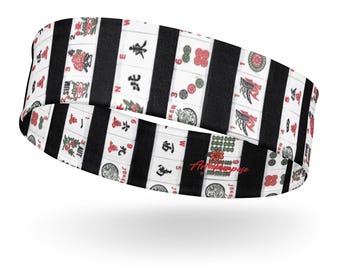 Mahjong Tiles Art Comfy Headband Retreat Player Gift