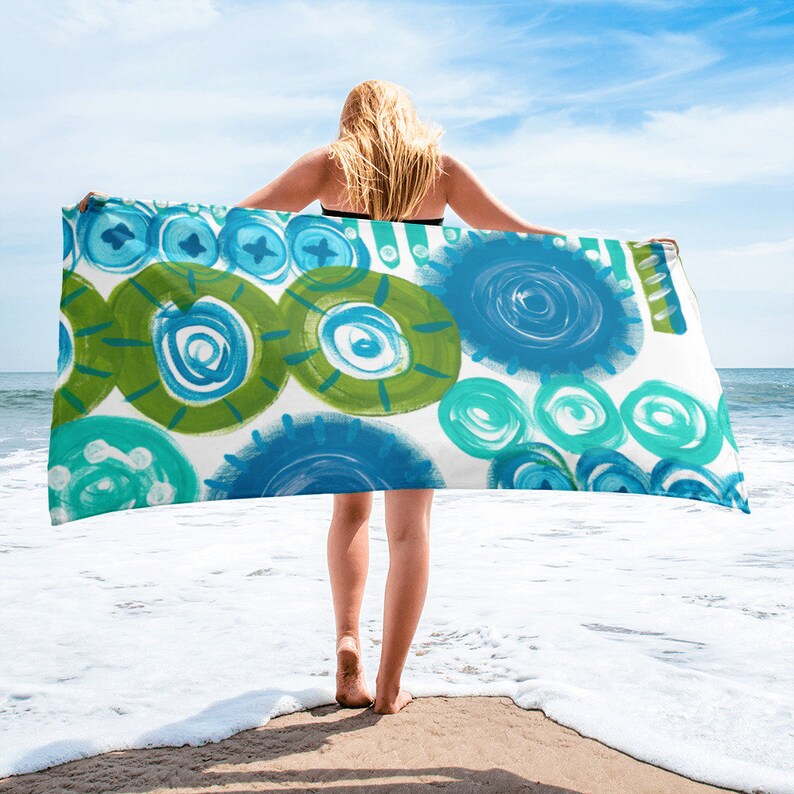 Buy Teal for Two by Betsy Wiersma Beach Towel Online in India Etsy