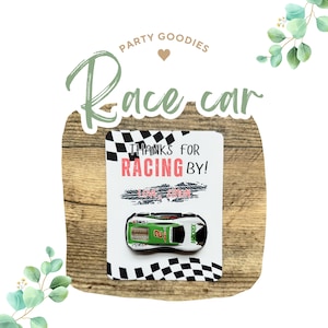 Car Thank You For Racing By Party Favors | Car Thank You Gift Goodie | Car Vehicle Thank You For Racing By Kids Goodie Favors | Car Party