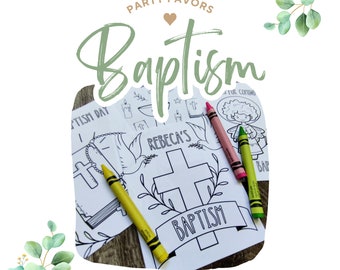 Baptism Coloring Party Favors: Kids Activity Kit