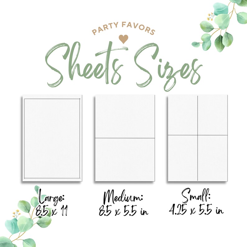 Peut inclure: Trois feuilles de papier blanc vierges avec des lignes noires, montrant diff&eacute;rentes tailles pour les cadeaux de f&ecirc;te. Les tailles sont indiqu&eacute;es "Large : 8,5 x 11", "Moyen : 8,5 x 5,5 po" et "Petit : 4,25 x 5,5 po".
