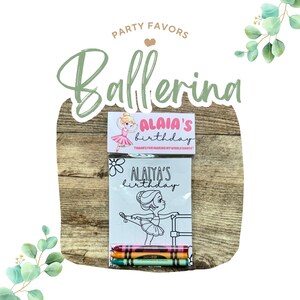 Ballerina Coloring Party Favors: Ballet Kids Activity Kit