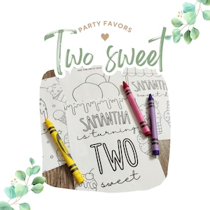 Ice Cream Two Sweet Coloring Party Favors | Ice Cream Party Coloring Sheets Favors | Ice Cream Two Sweet Coloring Kids Kit