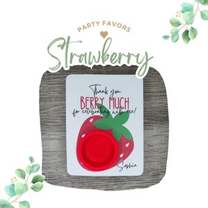 Strawberry Playdough Party Favors: Berry First Birthday