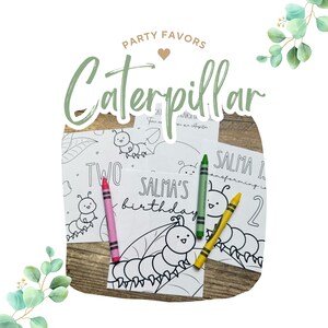 Caterpillar Coloring Party Favors | Little Caterpillar Party Favors | Caterpillar Coloring Sheets Favors | Caterpillar Kids Sheets Favors