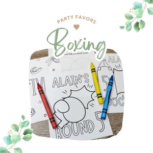 Boxing Coloring Party Favors | Boxing Party Favors | Boxing Coloring Sheets Favors | Boxing Coloring Pages | Boxing Coloring Kids Kit Treats
