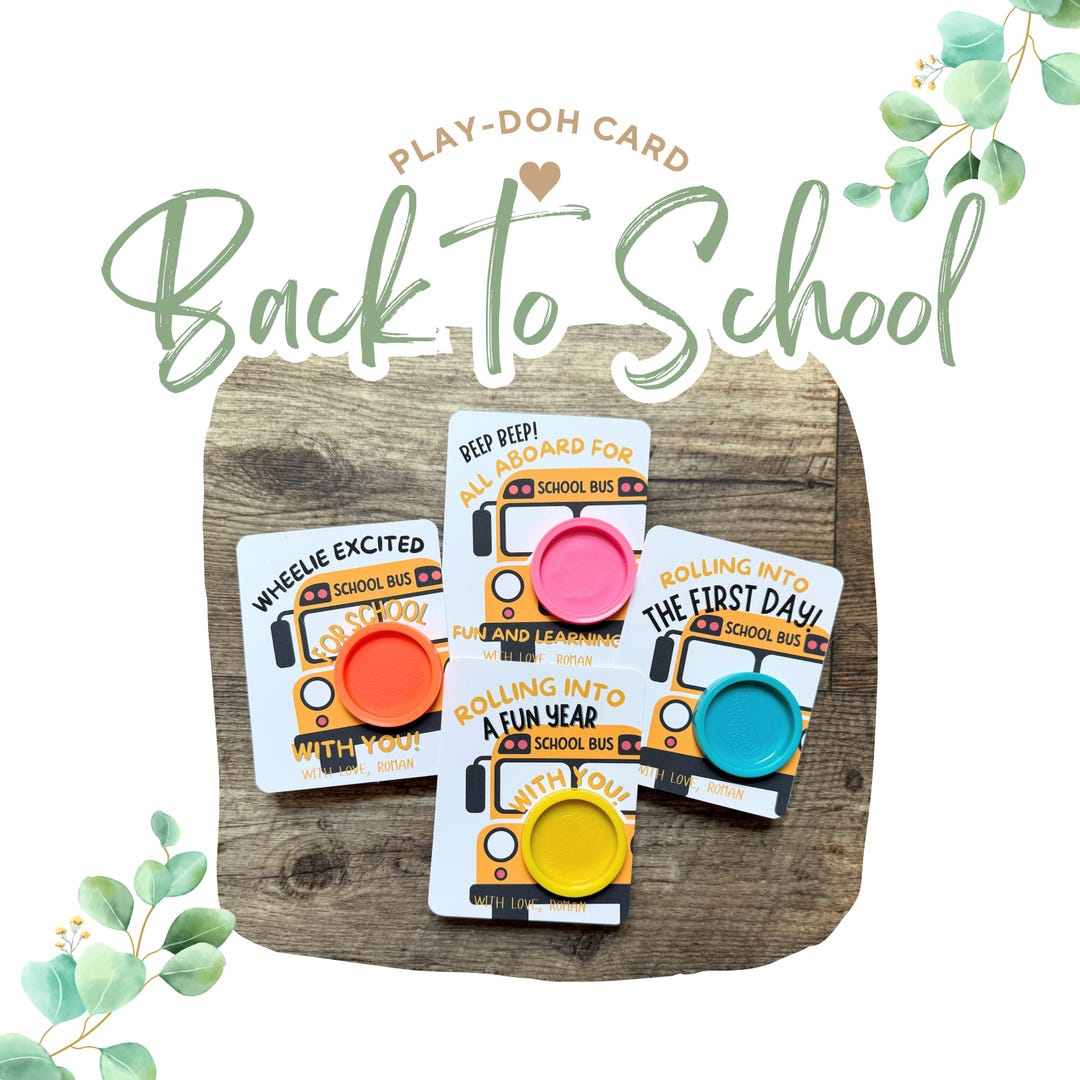 Back to School Playdough Classroom Favors | School Bus Playdough ...