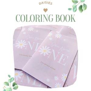 Daisy Party Favors |  Daisy Daisies Coloring Book | Daisies Coloring Thank you Gift | Daisy Coloring Favors | Daisy Party Treat Favor Bag