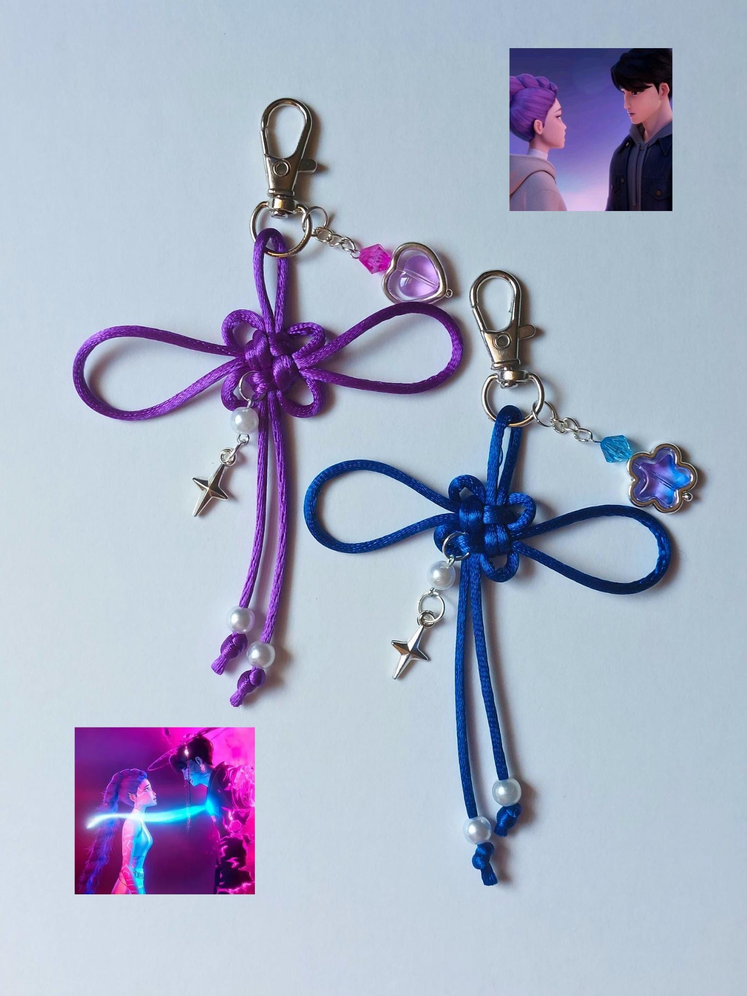 K-pop Demon Hunters Keychains - Handmade Korean/chinese Lucky Knot