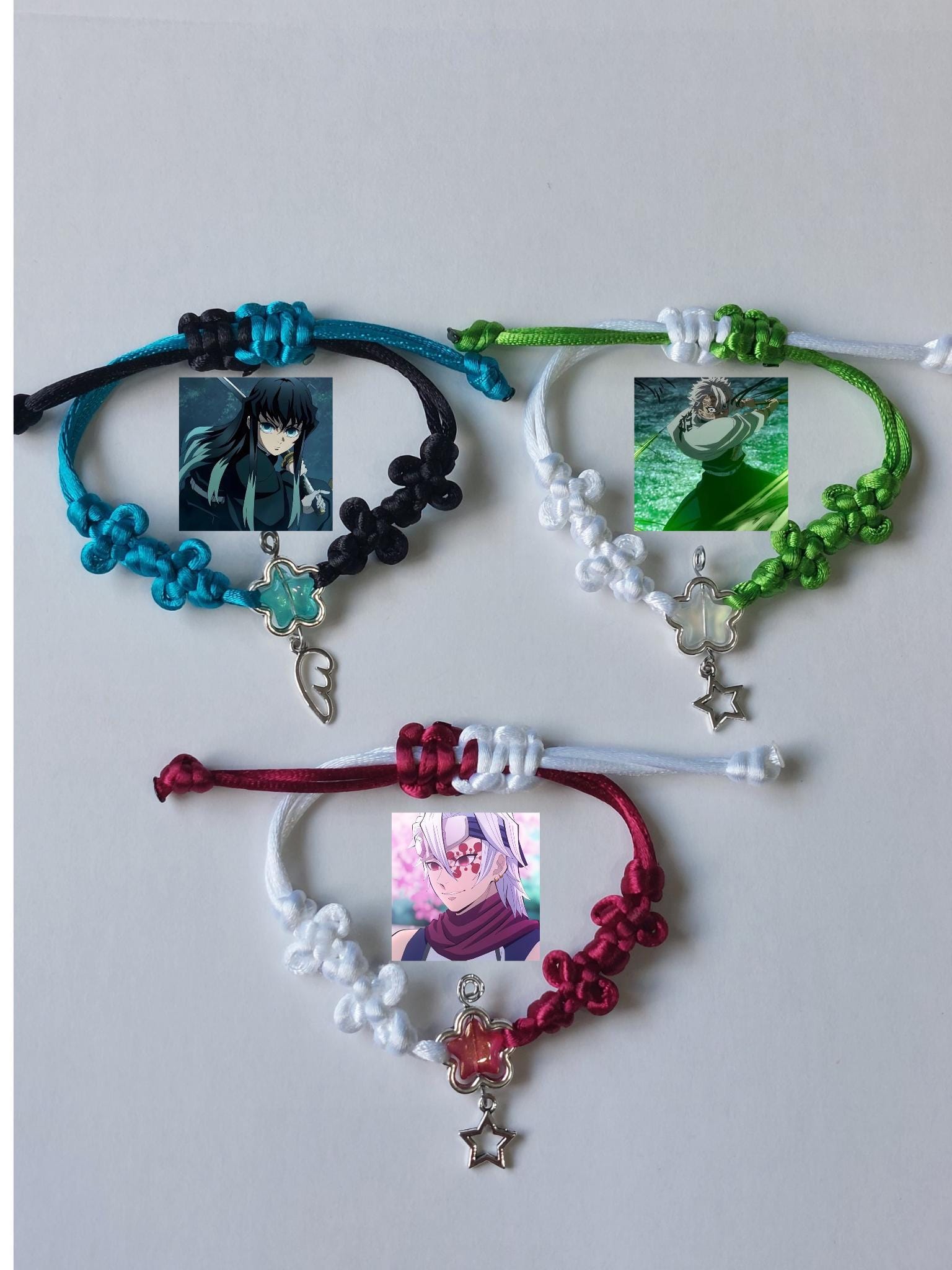 Zaky 22 Stück Demon S. Yaiba Mode Neuheit Koyoharu Gotōge Halskette Armband Aufkleber Set Anime Schmuck Tanjiro Kamado Armband
