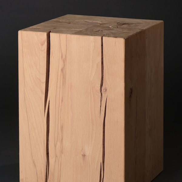 Modern Solid Wood Stool - Block #10