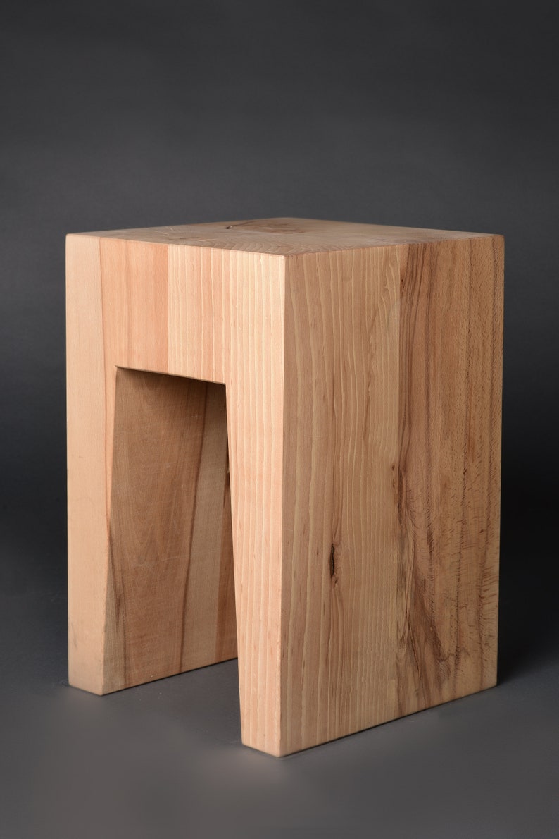 Modern Solid Wood Stool Blok 2 image 1