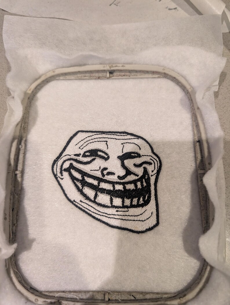 Trollface First Design Classic Meme Troll Face Embroidery Design (digital Download) - Etsy UK