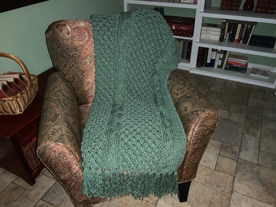 Fishermans Knit Afghan Etsy
