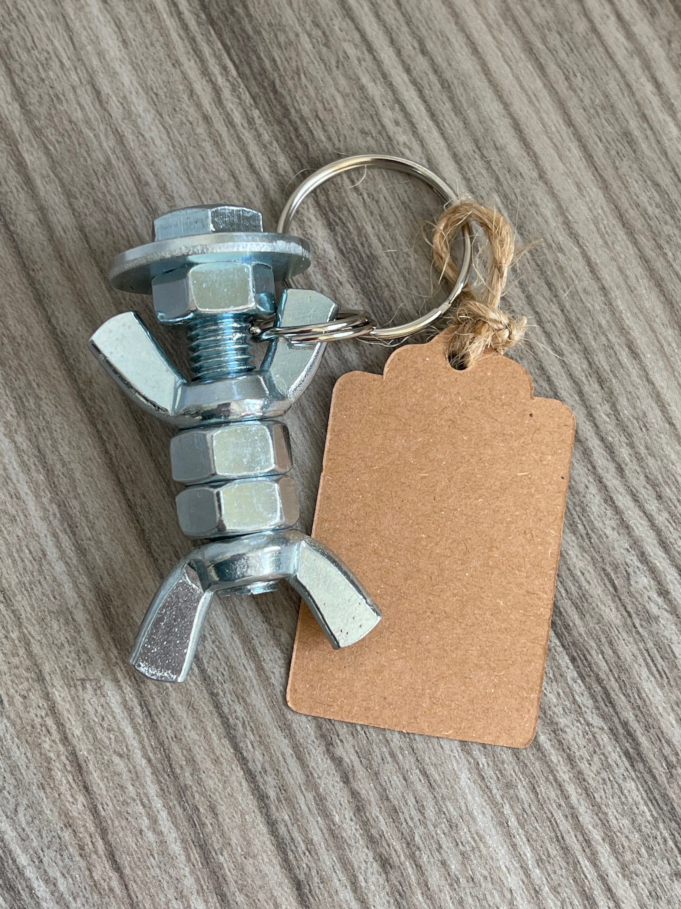 Mechanical Beauty Handcrafted Man Nut and Bolt Keyring for Etsy UK