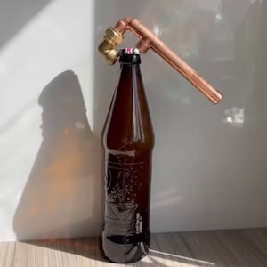 Copper pipe bottle opener | dad | Father’s Day | man cave | wedding anniversary | 7th Anniversary | industrial | funky | wedding gift