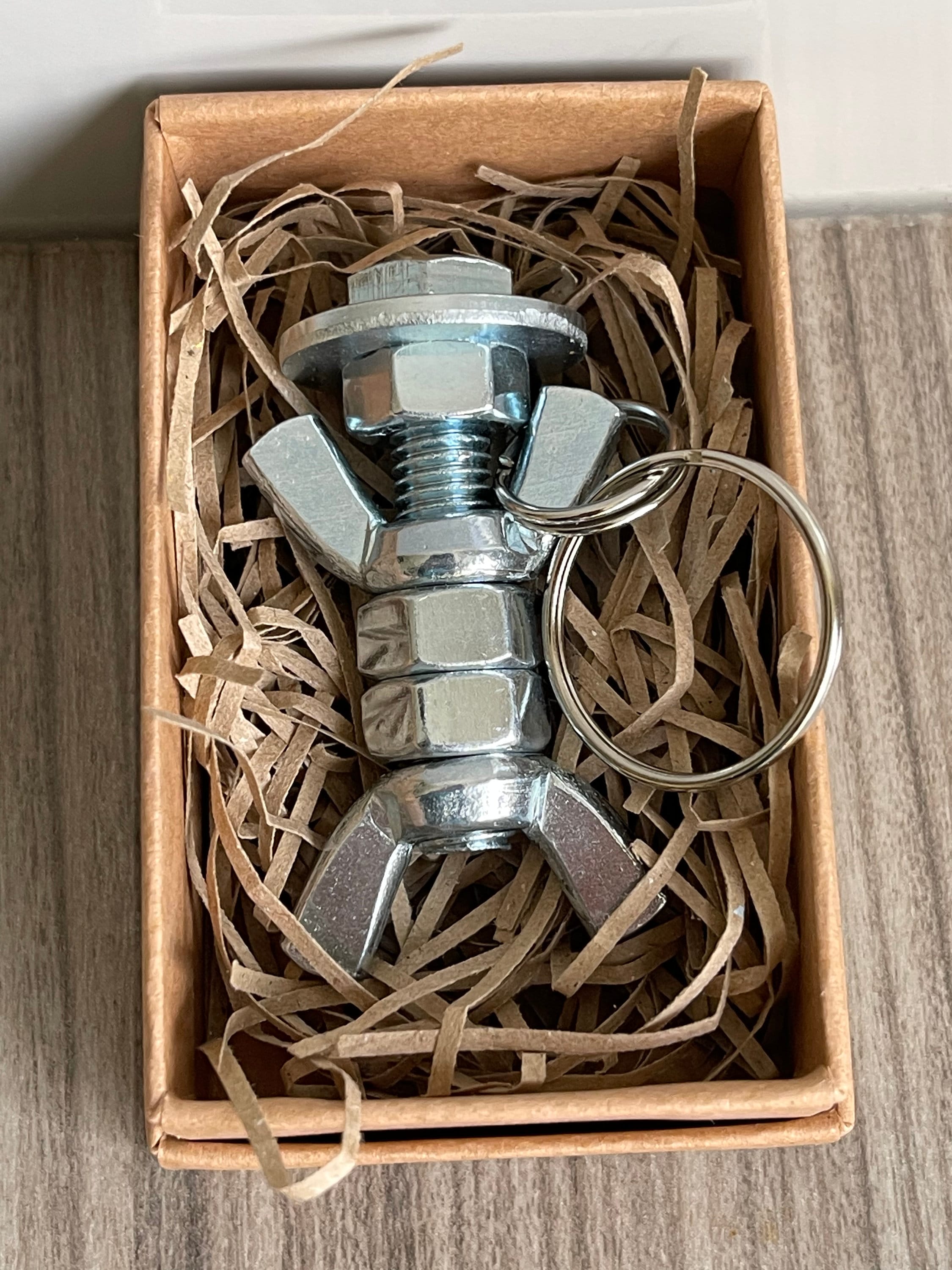 Mechanical Beauty Handcrafted Man Nut and Bolt Keyring for Etsy UK