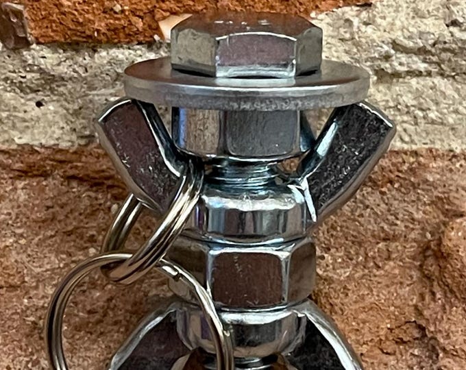 Nut and Bolt Figure Keyring for the Tool-loving Explorer | Stainless ...