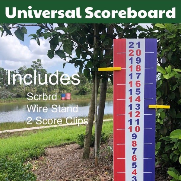 Scoreboard - Cornhole Scoreboard - Scoring Tower - For Cornhole, Horseshoes, Ladder Ball, Kan-Jam & More