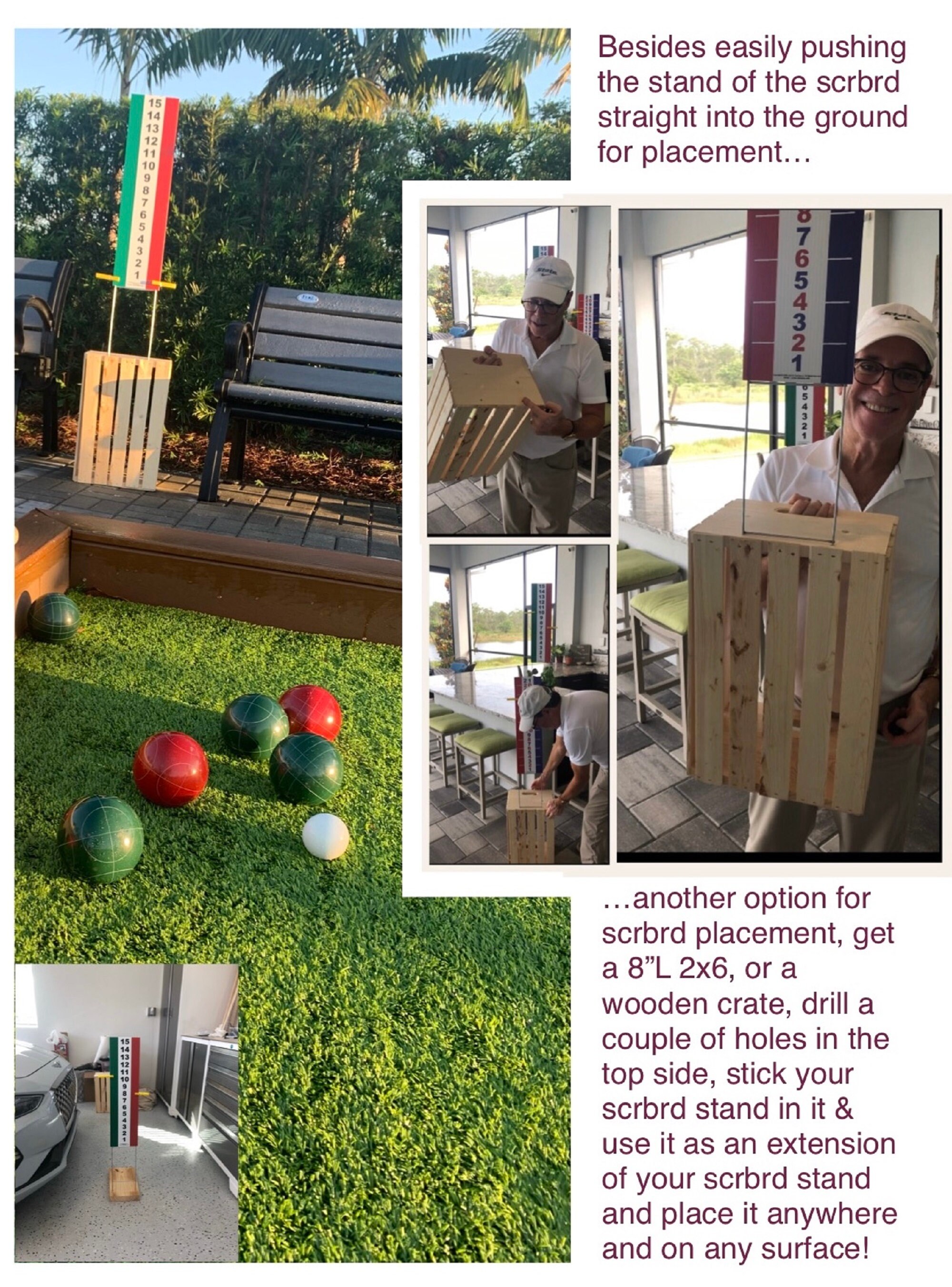 Bocce Ball Scoreboard W/stand 2 Scoring Clips and 2 Etsy