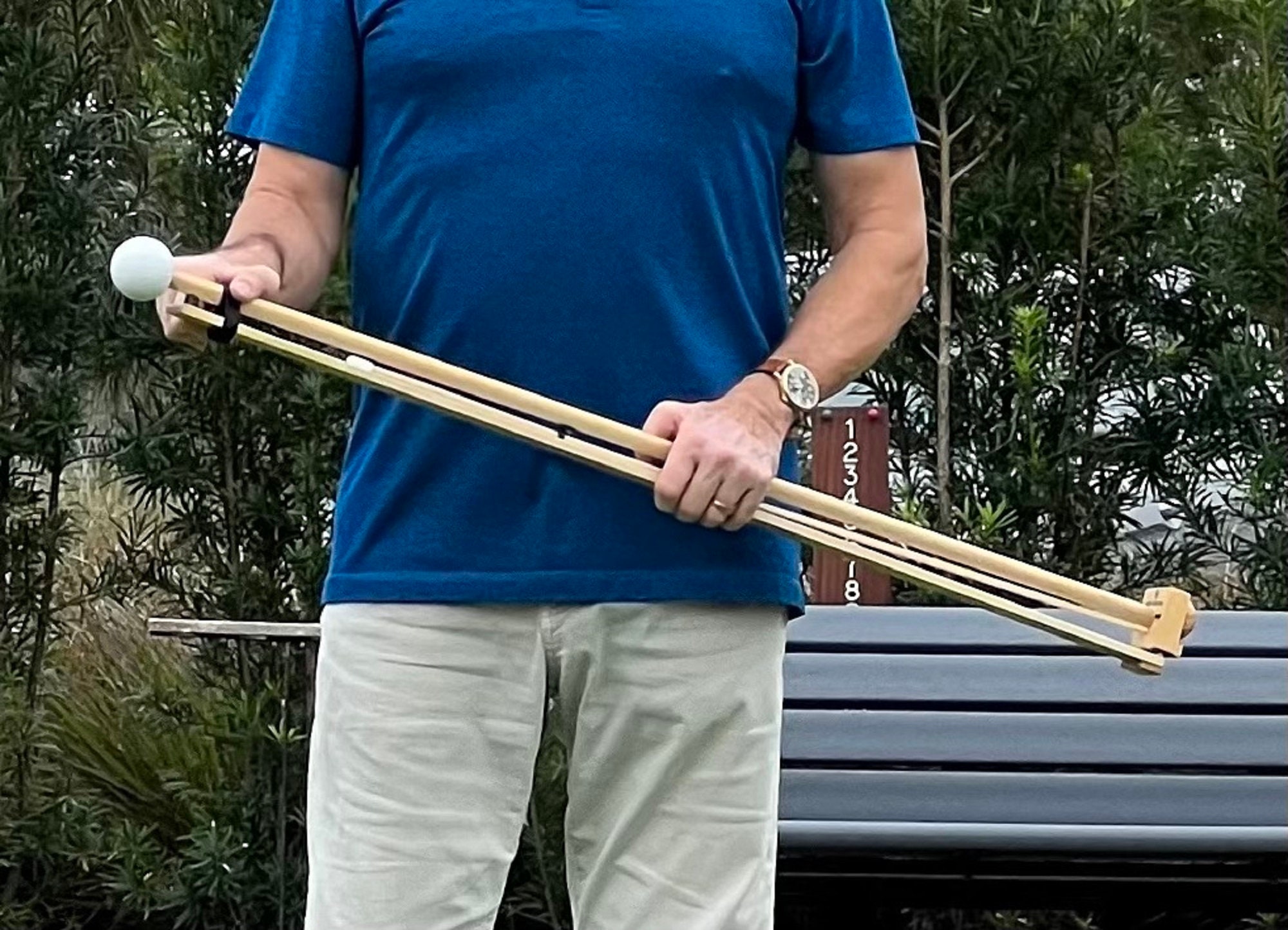 Boccestik A Bocce Ball Measuring Device. Never Squat Again to Measure