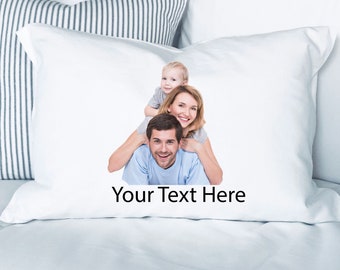 Custom Photo Pillowcase, Custom Text Pillow Cover, Personalized Photo Pillowcase, Family Photo Pillowcase, Kids Pillowcase, Best Friend Gift