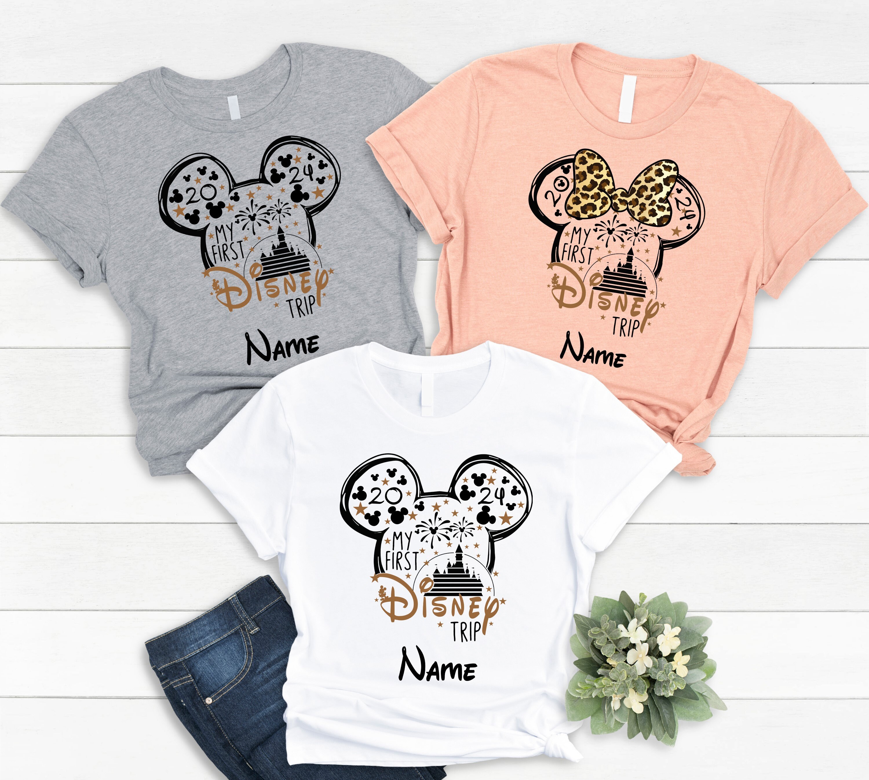 Discover Custom Name My First Disney Trip 2024 Shirt, Disney Shirt