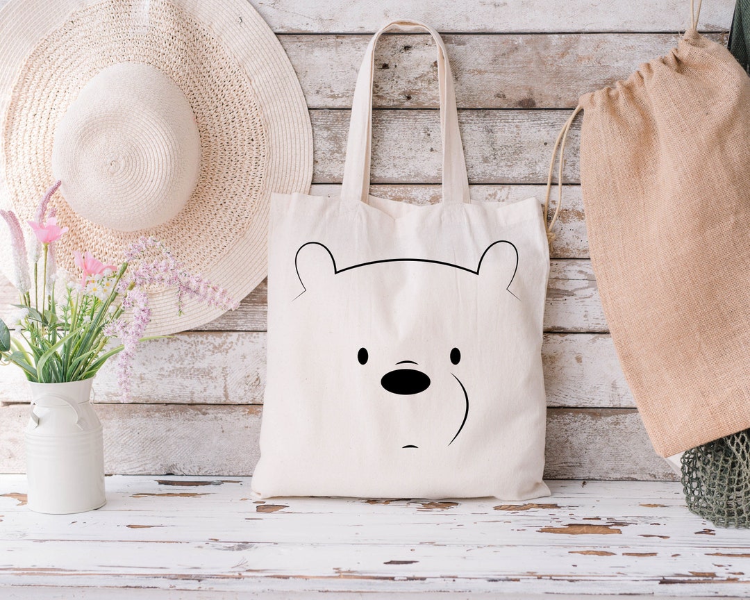Ice Bear Tote Bag, Bear Tote Bag, Animal Tote Bag, Polar Bear Tote Bag