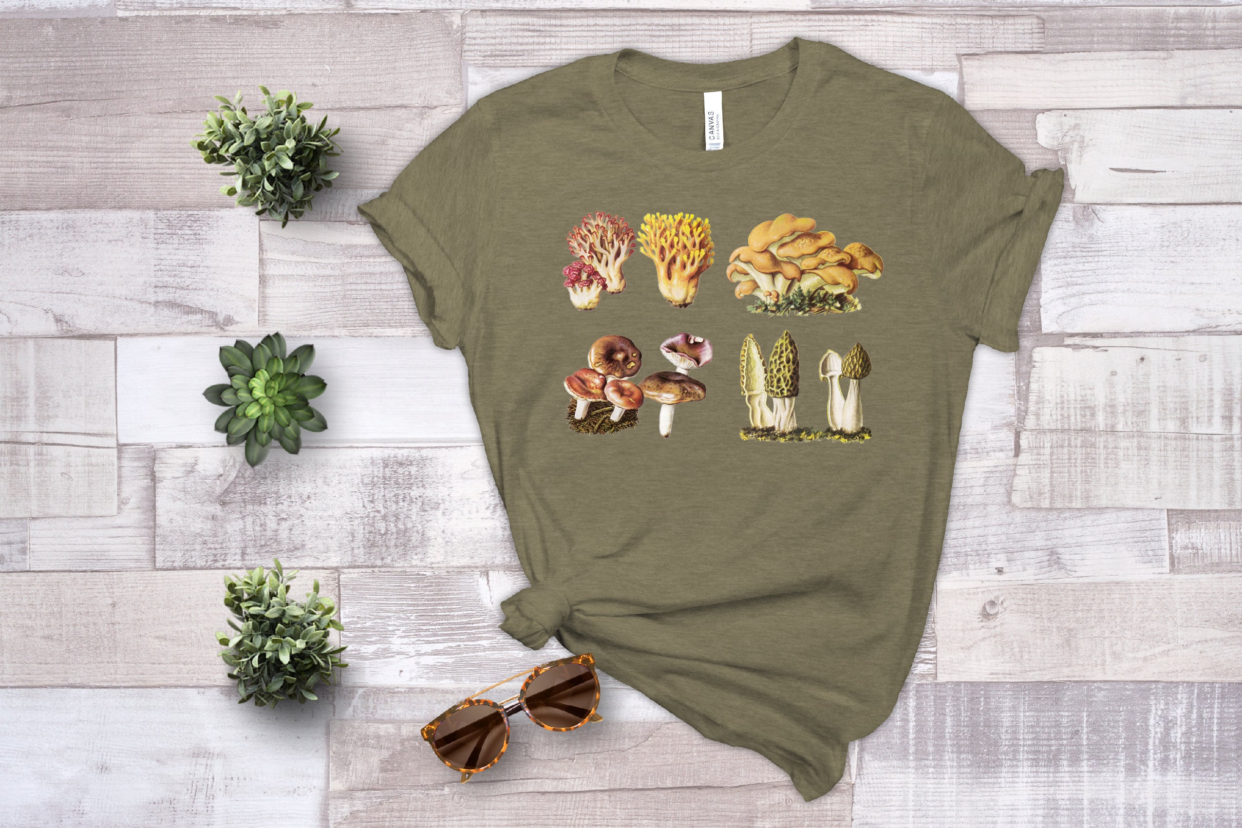 Mushroom Shirt Vintage Mushroom Tee Floral Shirt Wildflower | Etsy