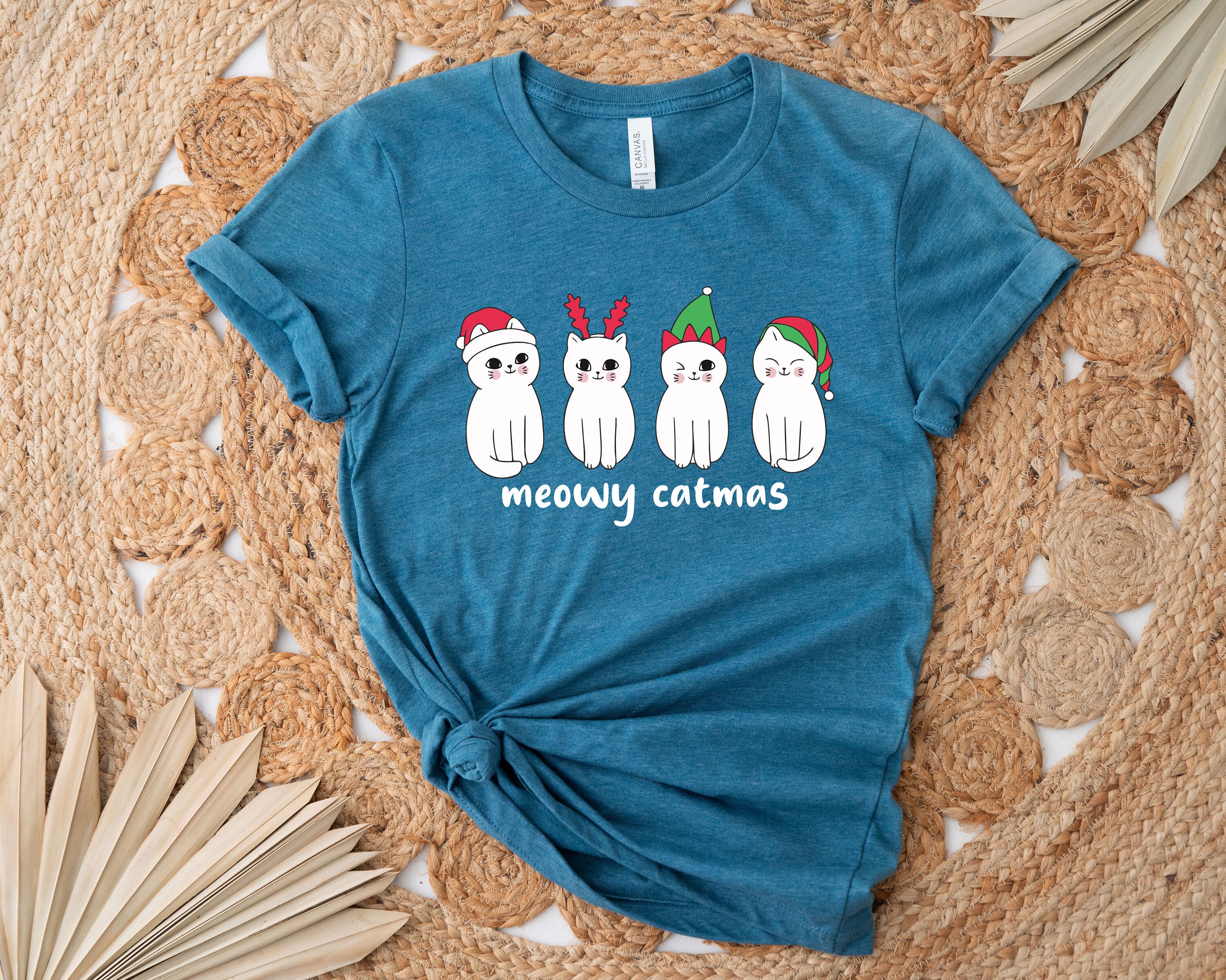 Discover Meowy Catmas Shirt, Christmas Shirt, Meowy Christmas Shirt, Cat Lover T-shirt, Gift For Christmas, Merry Christmas Shirt, Cat Christmas Gift