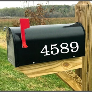 Elegant Mailbox Numbers, 1 front decal - 2 side decals