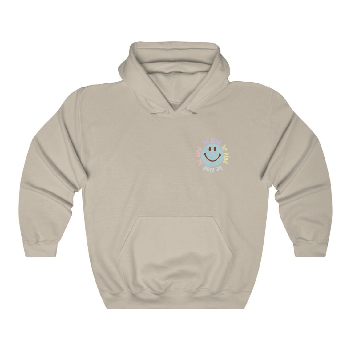 brown hoodie with smiley face