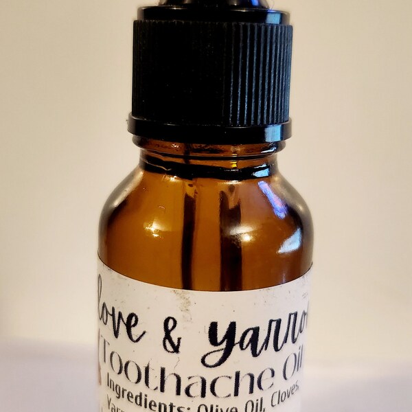 Clove & Yarrow Oil 15ml- toothache oil, tooth pain relief, tooth oil