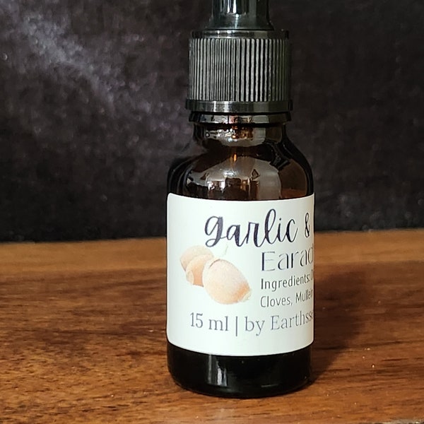 Garlic & Mullein Oil 15ml- earache oil, ear pain relief