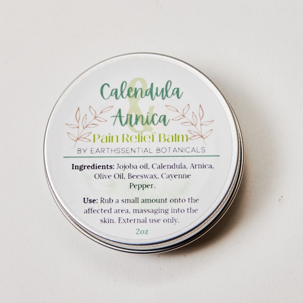 Calendula & Arnica Balm 1oz,  2oz- Pain relief, muscle pain relief, joint pain relief