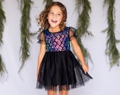 Girls Mermaid Sequin Tutu Princess Dress Toddler Tutu Dress Birthday Dress Halloween Dress For Girl 3-7 Years