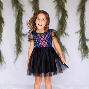 Girls Mermaid Sequin Tutu Princess Dress/Toddler Tutu Dress/Birthday Dress/Halloween Dress for Girl 3-7 Years/Holiday gift/Holiday outfit