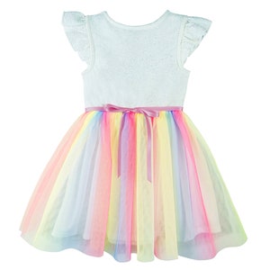 Rainbow Tutu Dress for Girls Casual Sleeveless, Princess Dresses, Party Wedding Birthday Tulle Skirts Dresses for girl 3-7 Years image 8