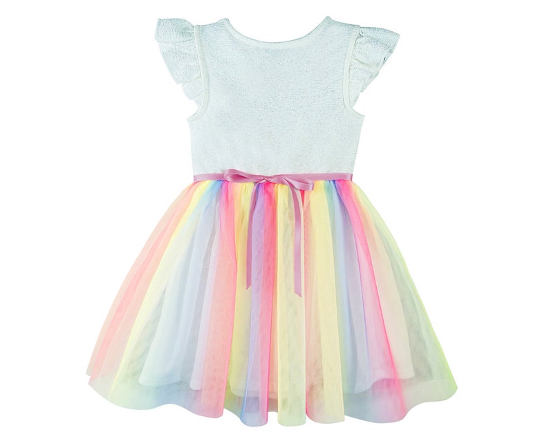 Rainbow Tutu Dress for Girls Casual Sleeveless, Princess Dresses, Party Wedding Birthday Tulle Skirts Dresses for girl 3-7 Years image 8