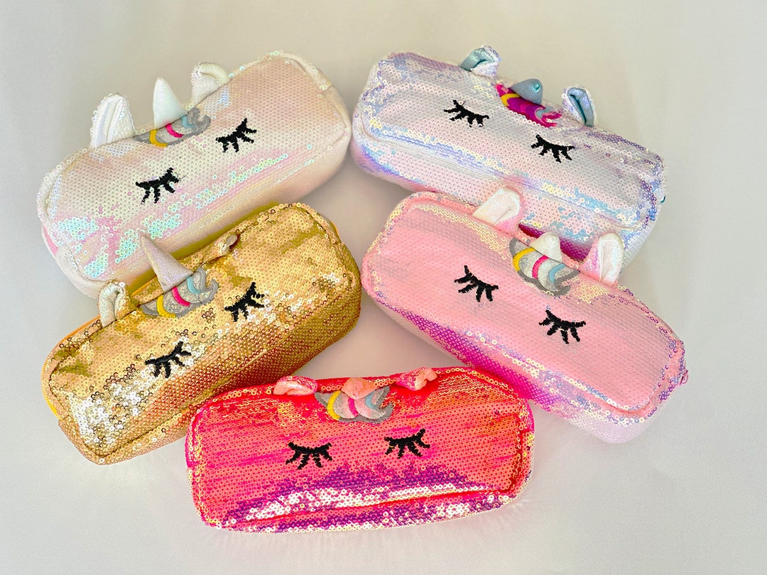Trousse à paillettes licorne, trousse licorne, cadeau de fête d