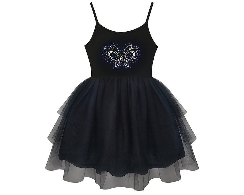 Girl's Blue Shinning Heart Tutu Dress, Baby Girls, Toddler Girls Dance Dress, Tutu Dress, Wedding, Birthday, Ultra Soft For Girl's 3-7 Year black