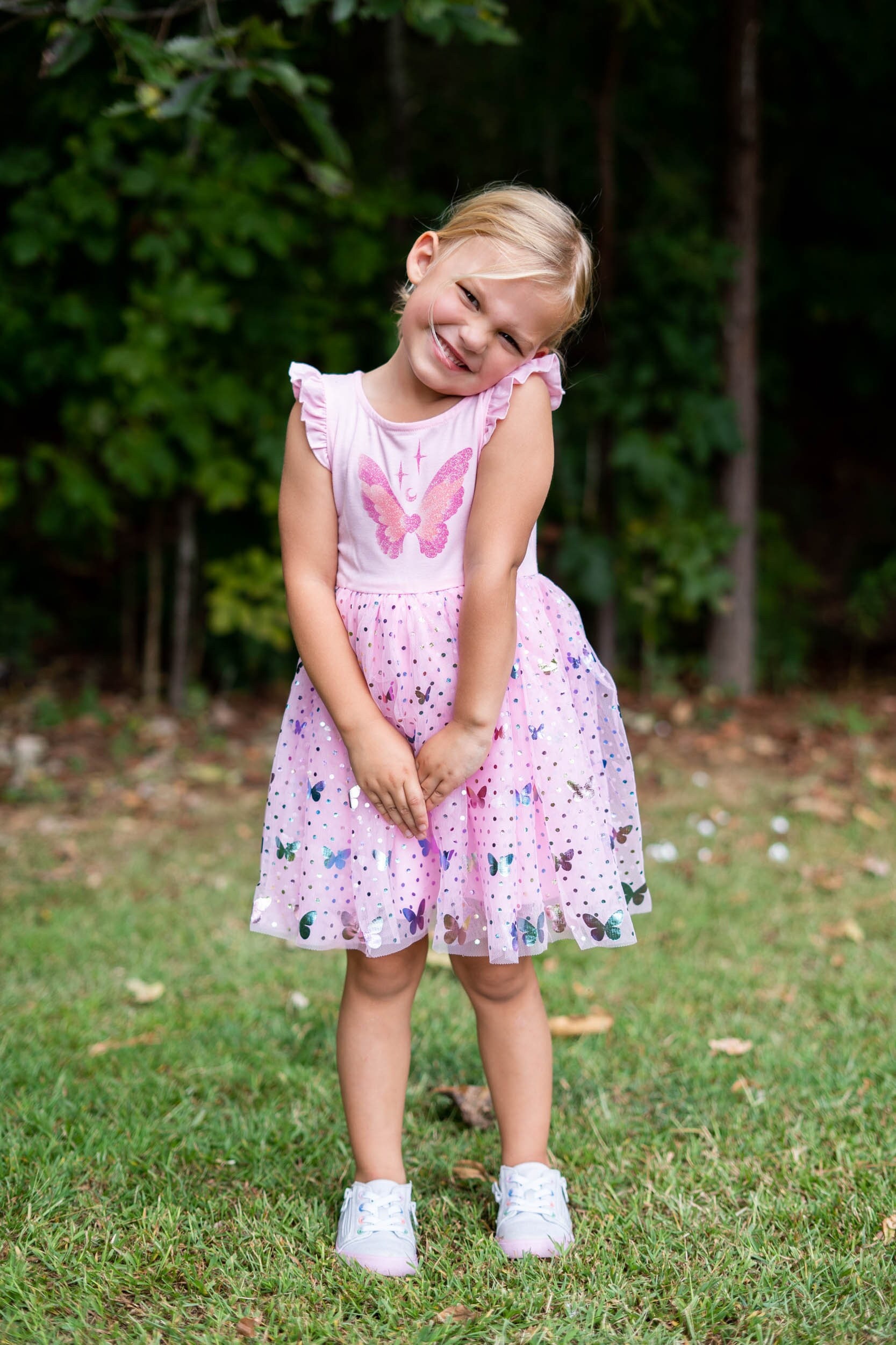 Pink Butterfly Dress Etsy