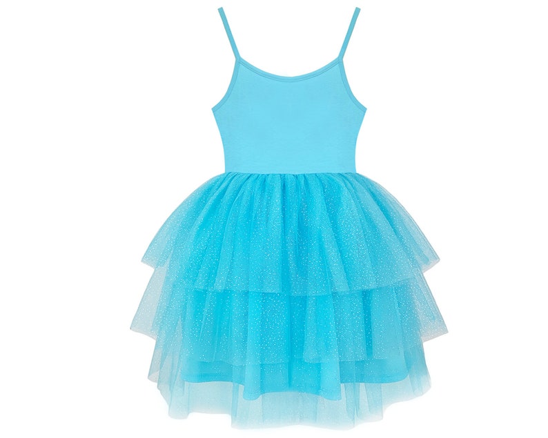 Girl's Blue Shinning Heart Tutu Dress, Baby Girls, Toddler Girls Dance Dress, Tutu Dress, Wedding, Birthday, Ultra Soft For Girl's 3-7 Year image 6