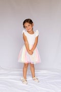 Rainbow Tutu Dress for Girls Casual Sleeveless, Princess Dresses, Party Wedding Birthday Tulle Skirts Dresses for girl 3-7 Years